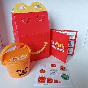 2025 Lil McDonalds Happy Meal Toy #8 Boo Pumpkin Bucket With Stickers
